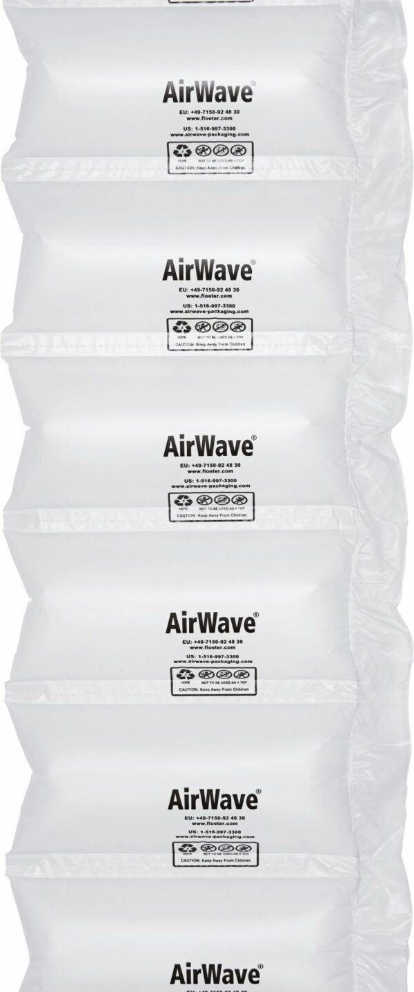 PolyWave Industrial luftkuddar i plast typ 7.1, 21 cm x 700 m / lakan 21x10 cm luftkuddekedja, material HDPE 20my Standard