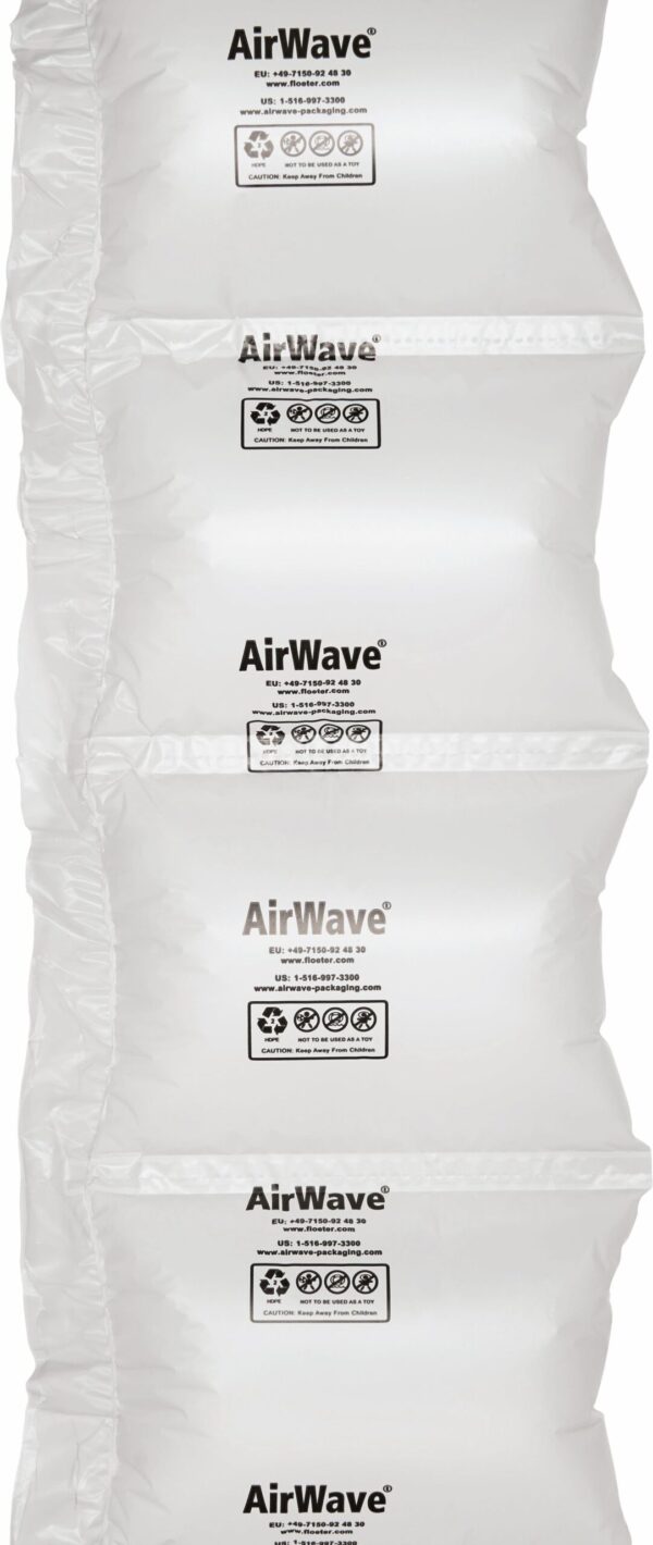 PolyWave Industrial luftkuddar i plast typ 7.2, 21 cm x 700 m / lakan 21x15 cm luftkuddekedja, material HDPE 20my Standard