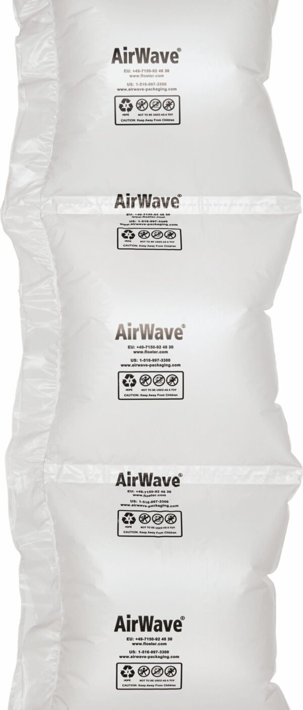 PolyWave Industrial luftkuddar i plast typ 7.3, 21 cm x 700 m / lakan 21x20 cm luftkuddekedja, material HDPE 20my Standard