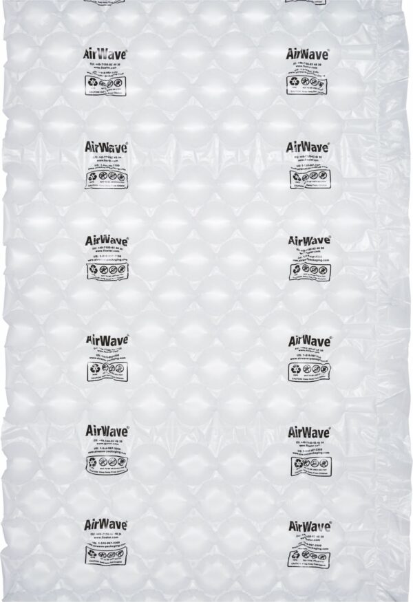 PolyWave Industrial luftkuddar i plast typ 8.4, 42 cm x 450 m / lakan 42x30 cm luftkuddekedja, material HDPE 20my Standard