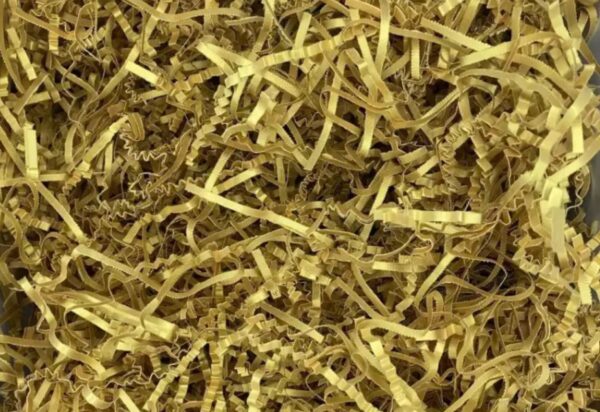 Paper shavings 1 kg/box, Golden metallic color