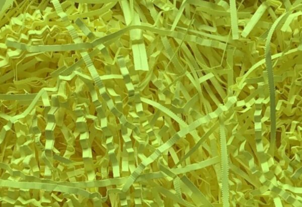 Pappersremsor fyllnadsmaterial 1 kg/låda, biologiskt nedbrytbart och komposterbart, neon gul färg