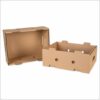 Box for fruit and vegetables 37,5x28x14,5 cm (width x length x height/ inner sizes) 40x30x15 cm outer sizes, 5-layer corrugated cardboard ca 4,5 mm brown/brown