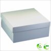 Cake box + separate Lid 30x30x10 cm (width x length x height), white/white cardboard 600 gsm, 10 pcs/pack