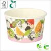 Ice-cream Paper cup 7,5x4,8 cm (topØ x height) 125 ml design Fruits, white/white PLA Bio-coating cardboard 246 gsm FSC® certified, 50 pcs/pack