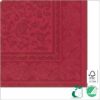 Napkins 40x40 cm 1/4 fold, design Bordeaux Ornaments ´´Royal collection´´, 3-ply premium quality paper tissue FSC® certified, 50 pcs/pack