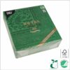 Servetter 40x40 cm 1/4-vikt, design Dark Green Ornaments ´´Royal collection´´, 3-ply premium kvalitet papper FSC® certified, 50 st/pack
