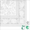 Napkins 40x40 cm 1/4 fold, design White Ornaments ´´Royal collection´´, 3-ply premium quality paper tissue FSC® certified, 50 pcs/pack