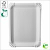 Plate Eco 20x13 cm (width x length) square, white/white cardboard 210 gsm FSC® certified, 250 pcs/pack