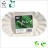 Tallrik 17,5x10,5x3 cm (bredd x längd x höjd) oval, vit/vit kartong 300 gsm FSC®-certifierad, 250 st/pack