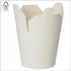 Take-away box Matlåda 10x9x10 cm (bredd x djup x höjd) 750 ml, vit/vit PE-coating kartong FSC®-certifierad, 50 st/pack